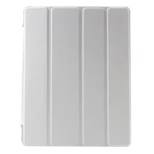 Four-fold Smart Leather Stand Case for iPad 2/3/4 - White