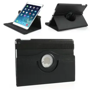 360 Degree Rotating Leather Case for iPad Air/Air 2/2017/2018 - Black