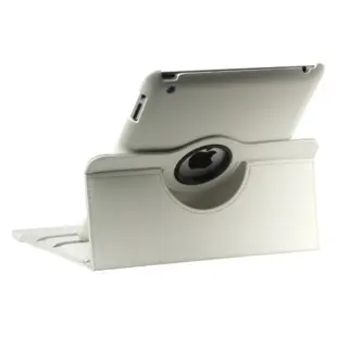 360 Degree Rotating Leather Case for iPad 2/3/4 - White