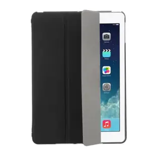iPad Air/Air 2/2017/2018 Tri-folding Smart Leather Flip Cover - Black