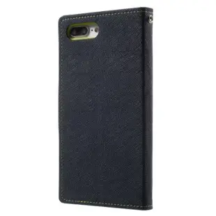 MERCURY GOOSPERY Leather Wallet Case for iPhone 8 Plus/7 Plus Dark Blue/Green