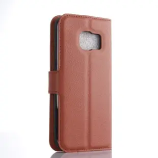 Litchi Texture Wallet Stand Leather Case for Samsung Galaxy S7 Edge Brown