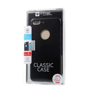 X-FITTED Classic Hard Back Case for iPhone 8 Plus / 7 Plus Black
