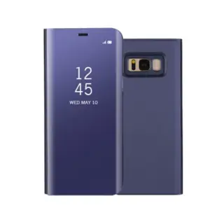Plated Mirror Surface View Cover til Samsung Galaxy S9 Lilla
