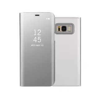 Plated Mirror Surface View Cover til Samsung Galaxy S9+ Sølv