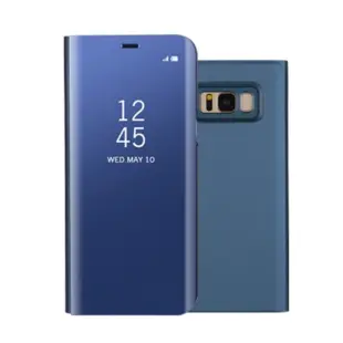 Plated Mirror Surface View Case for Samsung Galaxy S9+ Blue