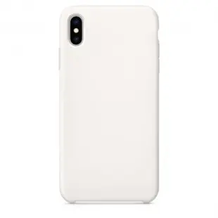 Hard Silicone Case til iPhone XS Hvid