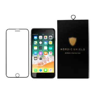 Nordic Shield Apple iPhone 7Plus/8Plus Curved Screen Protector Black (Blister)