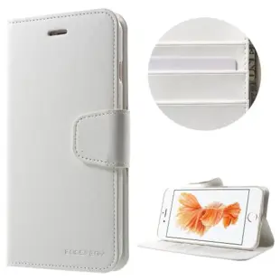 MERCURY GOOSPERY Sonata Diary Leather Case til iPhone 7 Plus/8 Plus Hvid