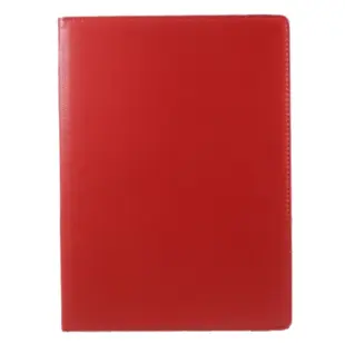 iPad Pro 12.9-inch (2017) Litchi Grain Leather Cover with 360 Degree Rotary Stand - Red