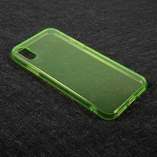 TPU Soft Back Cover til iPhone X Klar Lys Grøn