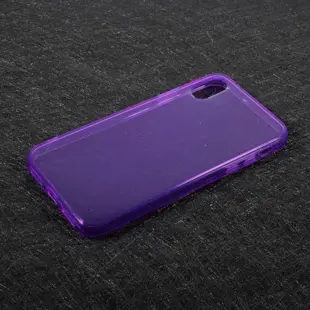 TPU Soft Back Cover for iPhone X Transparent Purple