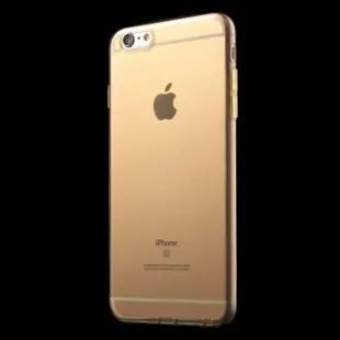 Glossy Surface TPU Gel Case for iPhone 6 Plus/6S Plus - Transparent Gold