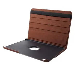 iPad Pro 11-inch (2018) Litchi Grain Cover with 360 Degree Rotary Stand - Brun