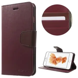 MERCURY GOOSPERY Sonata Diary Leather Case for iPhone 8 Plus/7 Plus Wine Red