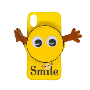 iPhone X/XS cover med gul smiley