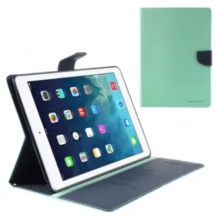 Mercury Goospery Fancy Diary Case for iPad Pro 9.7" - Cyan/Dark Blue