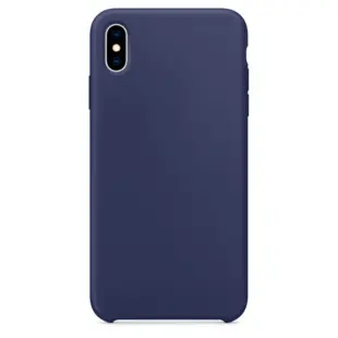 Hard Silicone Case til iPhone XS MAX Mørkeblå
