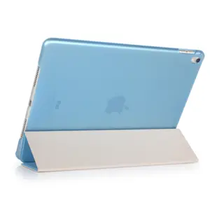 Tri-fold Leather Flip Case for iPad Air 2/Pro 9.7 Blue