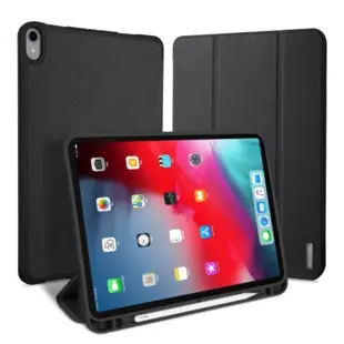 DUX DUCIS Domo Series Tri-fold Case for iPad Pro 12.9 2018 with Pen Slot Black