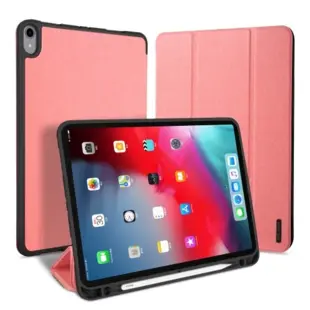 DUX DUCIS Domo Series Tri-fold Case for iPad Pro 12.9 2018 with Pen Slot Pink