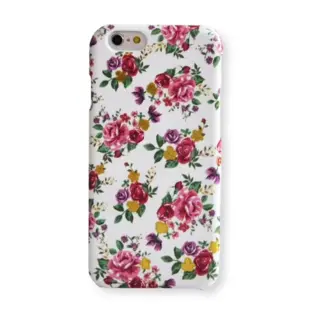 Blomster Cover med Roser til iPhone 6/6S Hvid