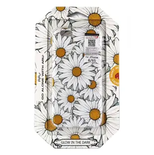 Flower Hard Case with Daisies for iPhone 6/6S White/Yellow