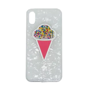 iPhone X Ice Cream TPU Cover Hvid