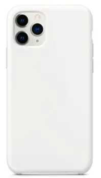 Hard Silicone Case til iPhone 11 Pro Hvid