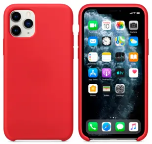 Hard Silicone Case til iPhone 11 Pro Rød