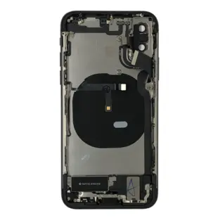 iPhone XS bagcover m/ small parts uden logo - sort