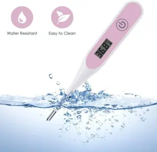 Digitalt termometer, temperaturmåler til voksne, børn og babyer i lyserød