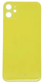 Back Glass for iPhone 11in Yellow without Logo (Big Holes)