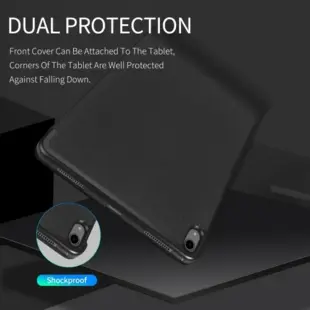 DUX DUCIS Domo Series Cloth Texture Tri-fold Stand Cover til iPad Pro 11' (2020) - Black