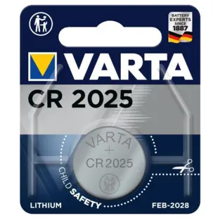 VARTA CR2025 3V LITHIUM Knapcelle 2,5X20mm Batteri 1 Stk. Blister