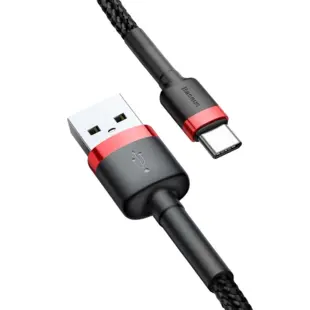 Baseus Cafule Data USB - USB Typ C Kabel 2m Sort /Rød