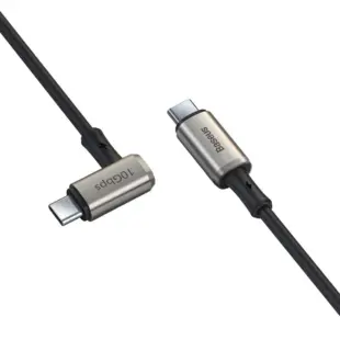 Baseus Elbow USB Typ C - USB Typ C (100W) Cable 1,5m Black/Silver