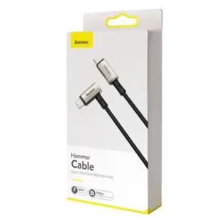 Baseus Elbow USB Typ C - USB Typ C (100W) Cable 1,5m Black/Silver