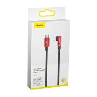 Baseus MVP Elbow USB Type C - Lightning (18W) Cable 2m Black/Red