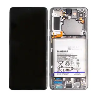 Samsung Galaxy S21+ OLED skærm med ramme (Phantom Silver) (Original)
