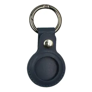 PU Leather Keychain Case for Apple AirTag Dark Blue