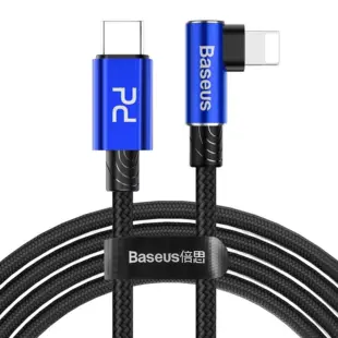 Baseus MVP Elbow USB Type C - Lightning (18W) Cable 2m Black/Blue