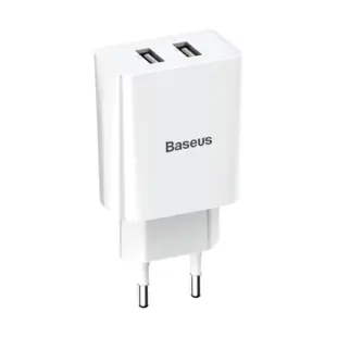 Baseus Wall Charger 2x USB 10,5W Hvid (Blister )