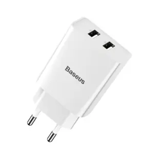 Baseus Wall Charger 2x USB 10,5W Hvid (Blister )