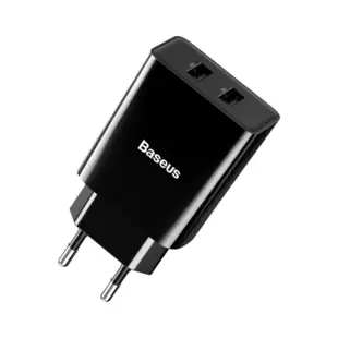Baseus Wall Charger 2x USB 10,5W Sort (Blister )