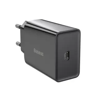 Baseus Speed Mini Fast Charger USB Type C 20W Quick Charge Sort (Blister)