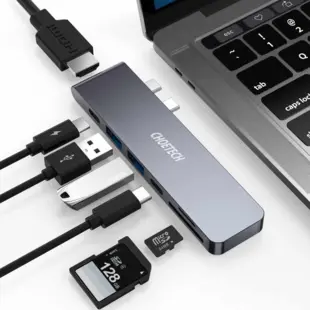 Choetech USB-C Hub Adapter 7in2 for MacBook Air/Pro