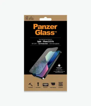 PanzerGlass iPhone 14/13/13 Pro Case Friendly Anti-Glare Sort