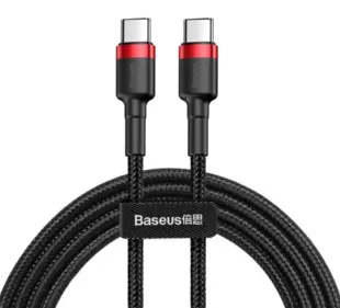 Baseus Cafule Cable Durable Nylon Braided Wire USB-C / USB-C 60W 2M black-red