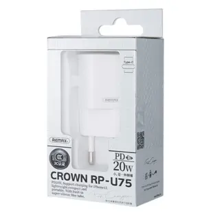 REMAX Crown Mini Fast Charger USB Type C 20 W Hvid